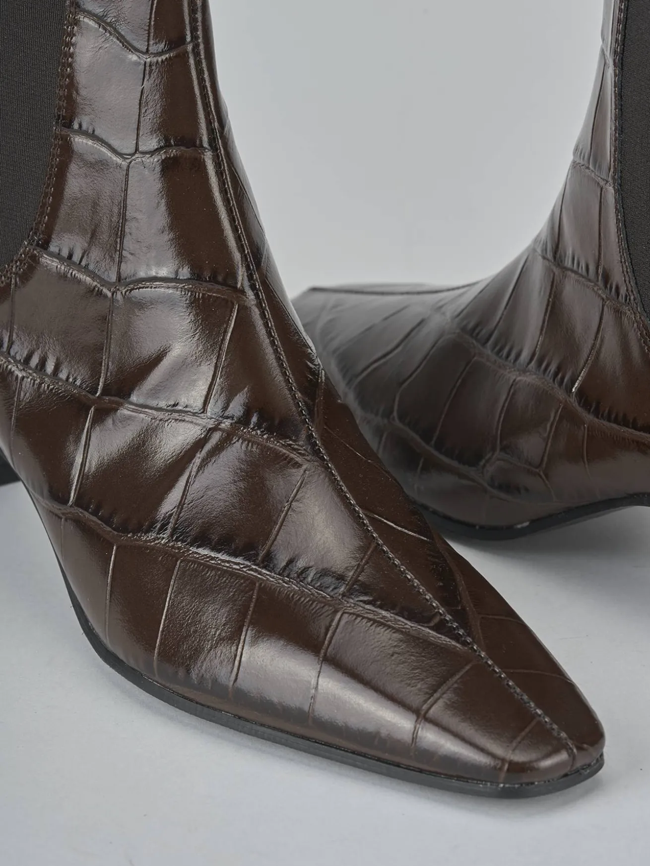 Stivaletti tacco 5cm cocco testa