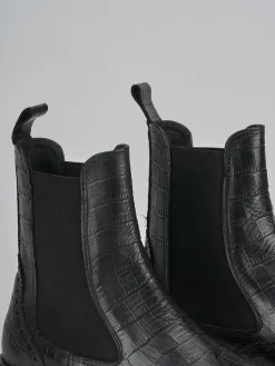 Stivaletti tacco 2cm cocco nero