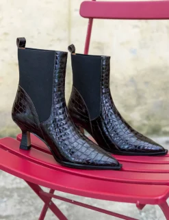 Stivaletti tacco 5cm cocco testa