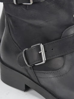 Stivaletti tacco 3cm nabuk nero