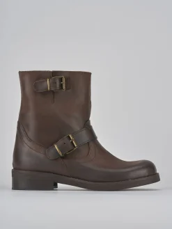 Stivaletti tacco 3cm nabuk marrone