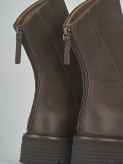 Stivaletti tacco 2cm nabuk testa