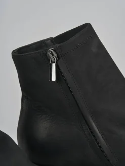 Stivaletti tacco 3cm nabuk nero