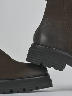 Stivaletti tacco 3cm nabuk testa