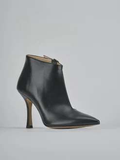 Stivaletti tacco 9cm pelle nero