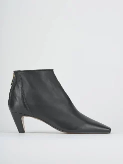 Stivaletti tacco 5cm pelle nero