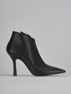 Stivaletti tacco 9cm pelle nero