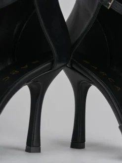 Stivaletti tacco 9cm pelle nero