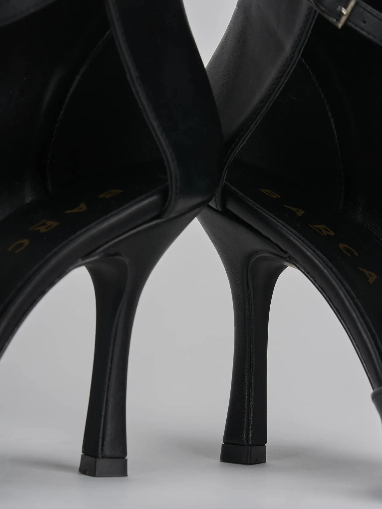 Stivaletti tacco 9cm pelle nero