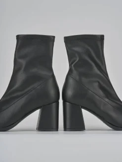 Stivaletti tacco 8cm pelle nero