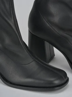 Stivaletti tacco 8cm pelle nero