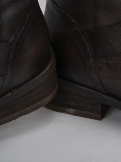 Stivaletti tacco 2cm pelle testa