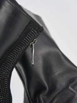 Stivaletti tacco 2cm pelle nero