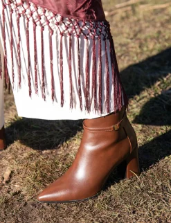 Stivaletti tacco 9cm pelle sostenibile testa