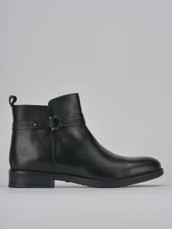 Stivaletti tacco 2cm pelle nero