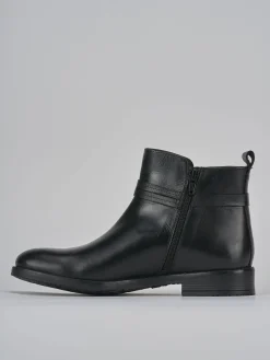 Stivaletti tacco 2cm pelle nero