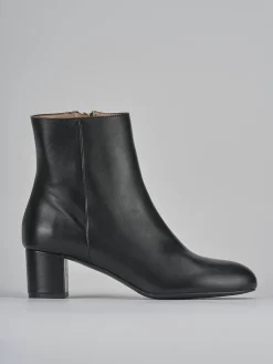 Stivaletti tacco 6cm pelle nero