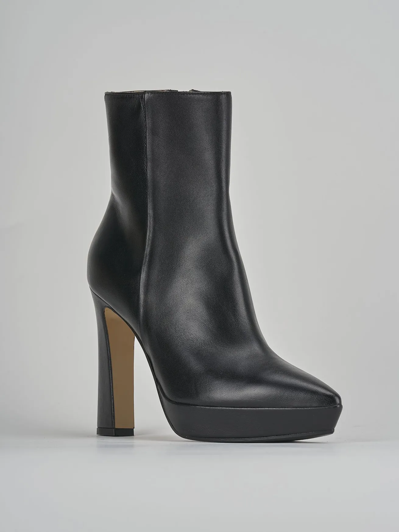 Stivaletti tacco 11cm pelle nero