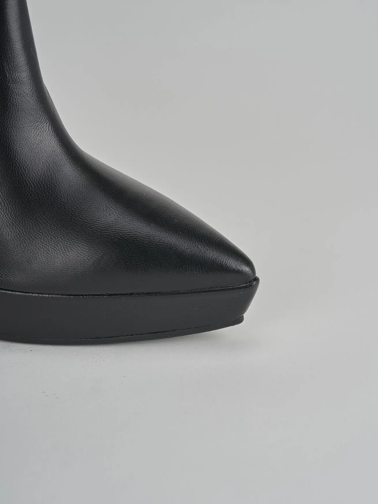 Stivaletti tacco 11cm pelle nero