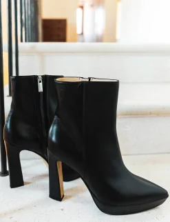 Stivaletti tacco 11cm pelle nero