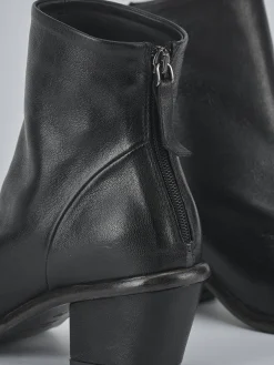 Stivaletti tacco 5cm pelle nero