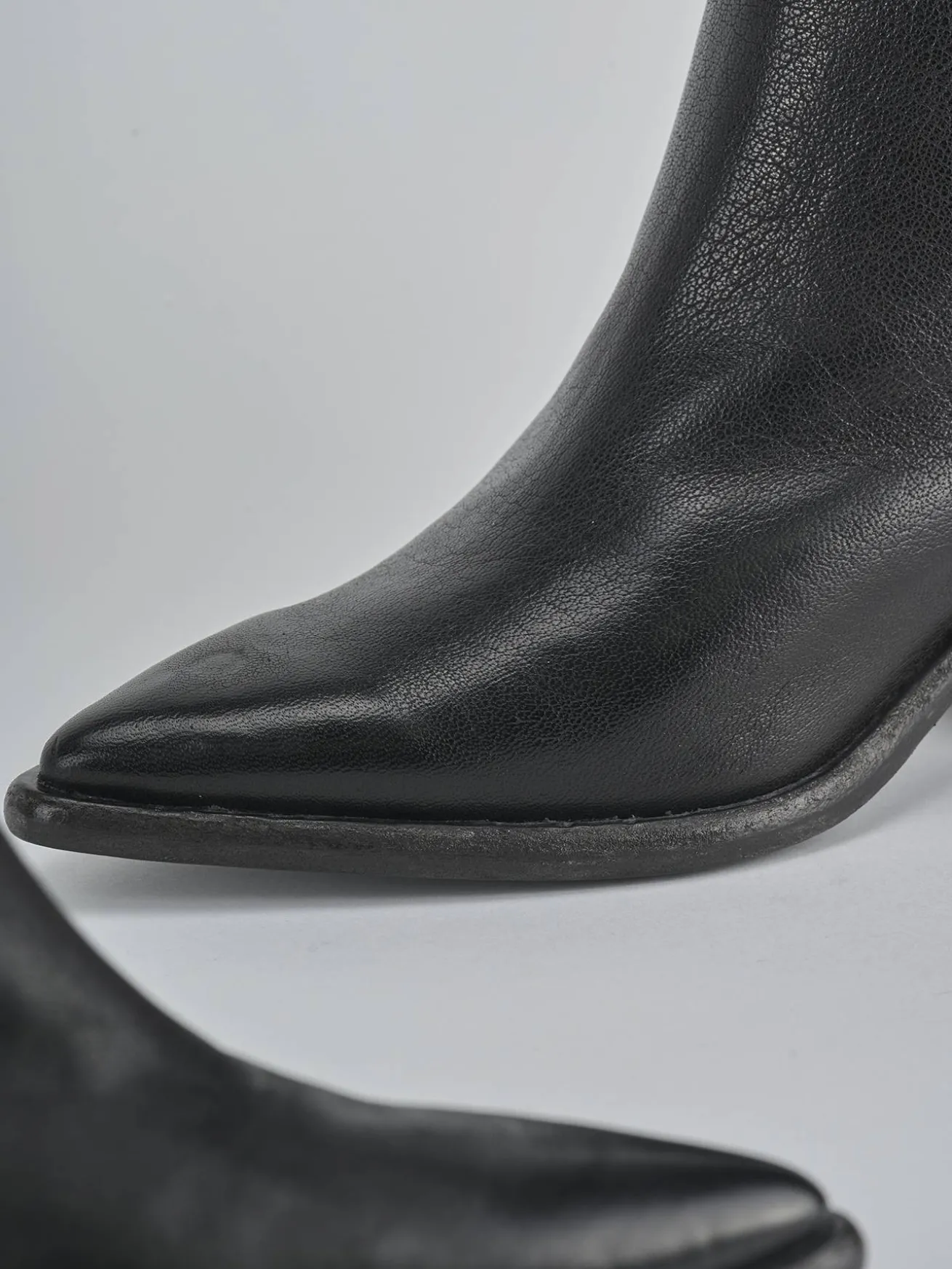 Stivaletti tacco 5cm pelle nero