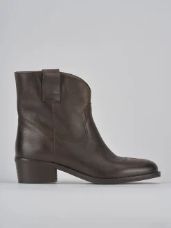 Stivaletti tacco 3cm pelle testa