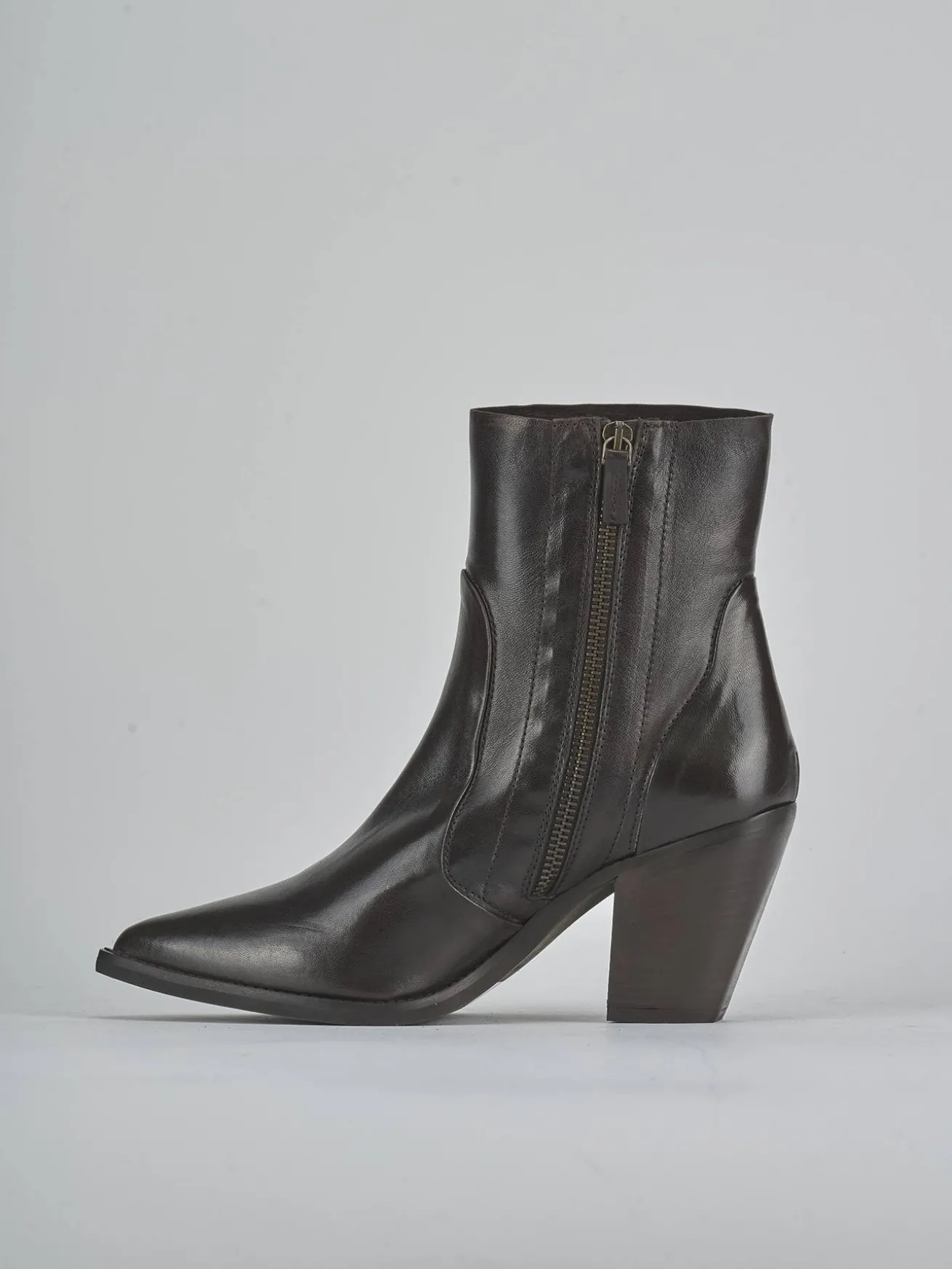 Stivaletti tacco 9cm pelle testa