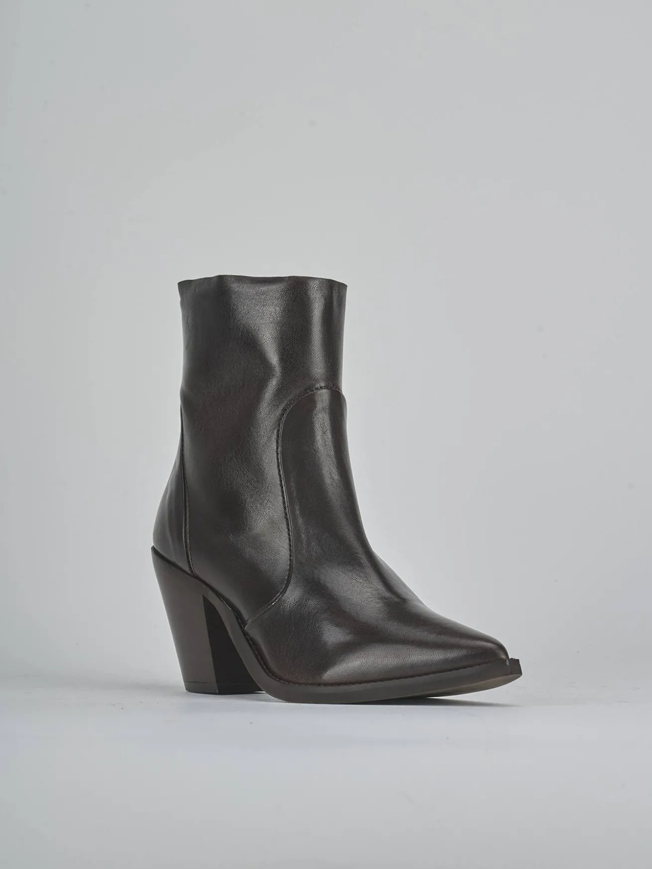 Stivaletti tacco 9cm pelle testa