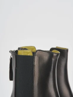 Stivaletti tacco 5cm pelle nero