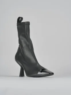 Stivaletti tacco 8cm pelle nero