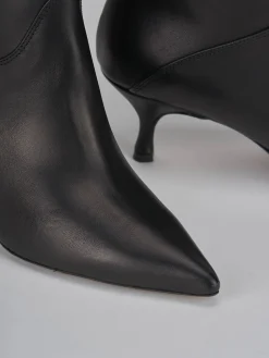 Stivaletti tacco 5cm pelle nero