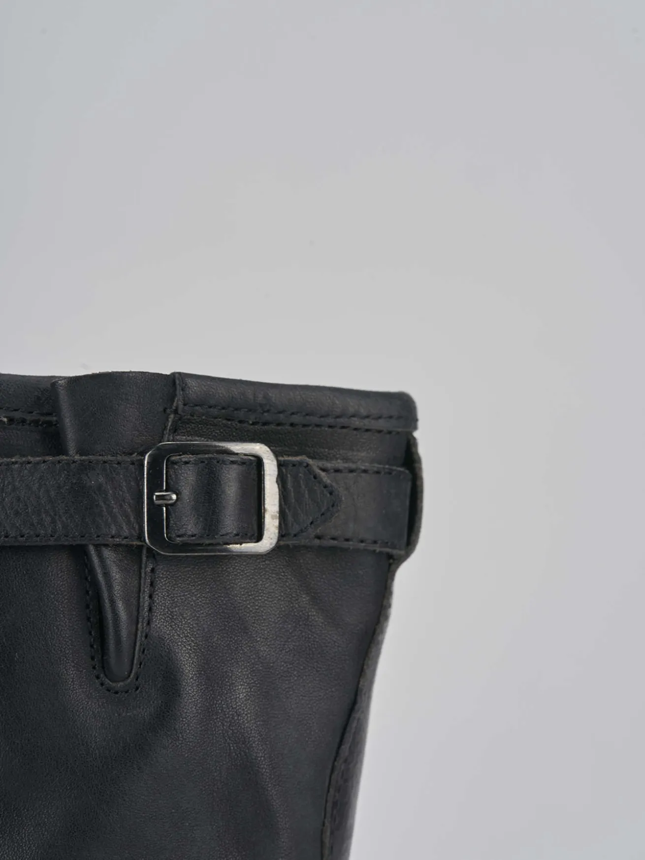 Stivaletti tacco 4cm pelle nero