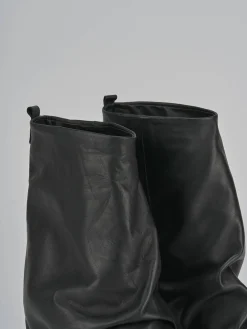 Stivaletti tacco 7cm pelle nero