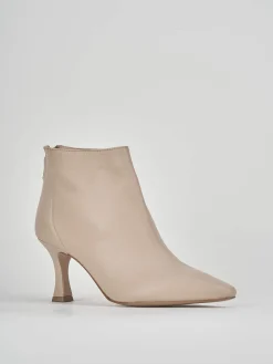 Stivaletti tacco 7cm pelle rosa