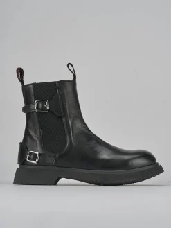 Stivaletti tacco 2cm pelle nero