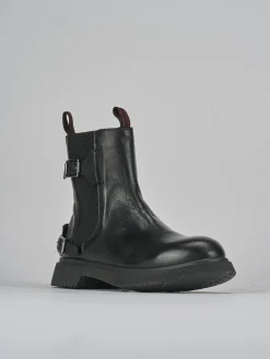 Stivaletti tacco 2cm pelle nero