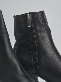 Stivaletti tacco 6cm pelle nero