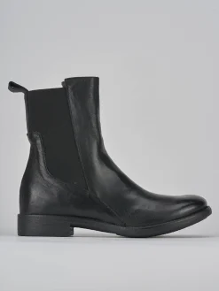 Stivaletti tacco 1cm pelle nero