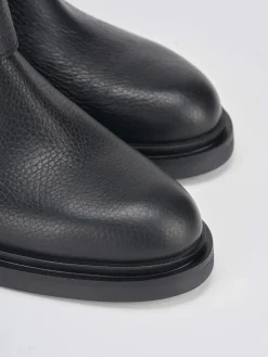 Stivaletti tacco 2cm pelle nero