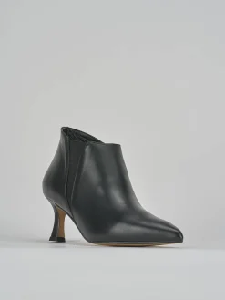 Stivaletti tacco 5cm pelle nero