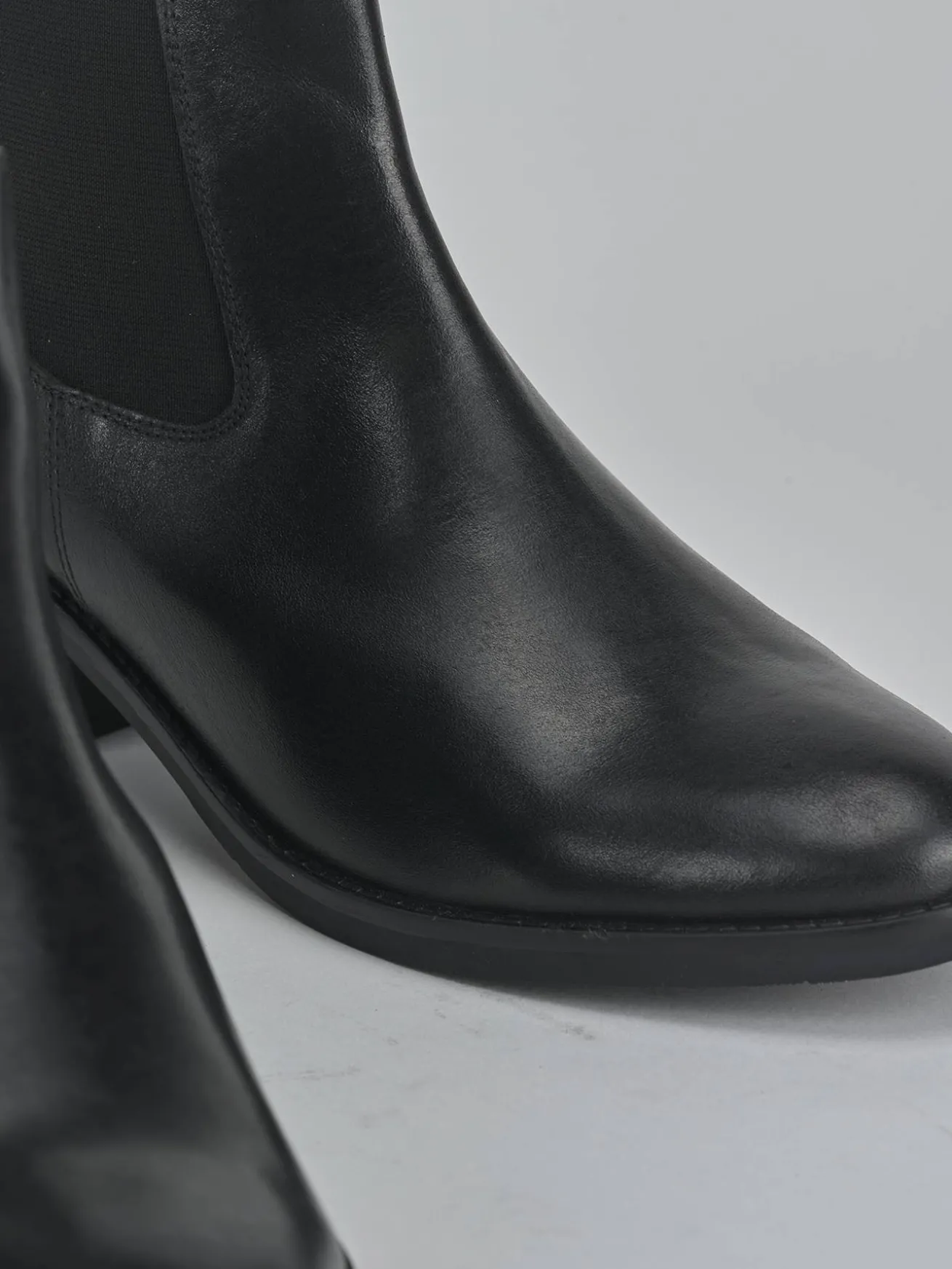 Stivaletti tacco 4cm pelle nero