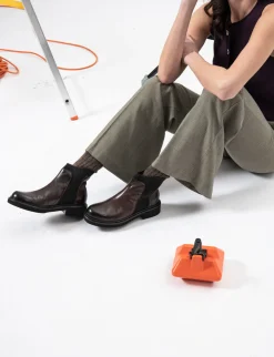 Stivaletti tacco 3cm pelle testa