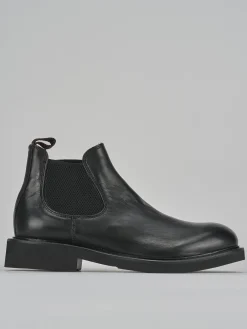 Stivaletti tacco 2cm pelle nero