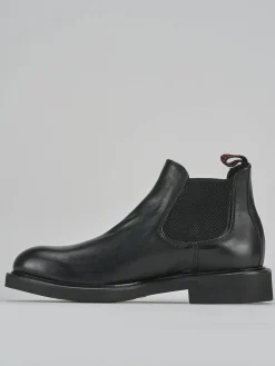 Stivaletti tacco 2cm pelle nero