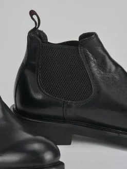 Stivaletti tacco 2cm pelle nero