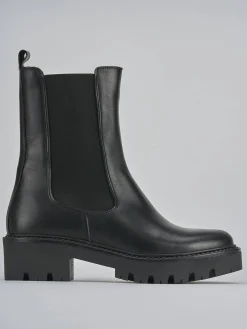 Stivaletti tacco 3cm pelle nero