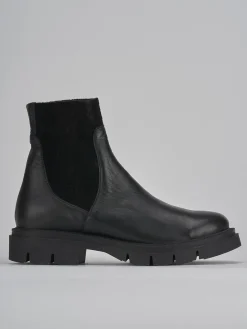 Stivaletti tacco 4cm pelle nero