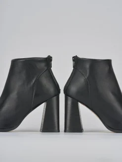 Stivaletti tacco 10cm pelle nero