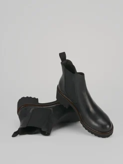 Stivaletti tacco 5cm pelle nero